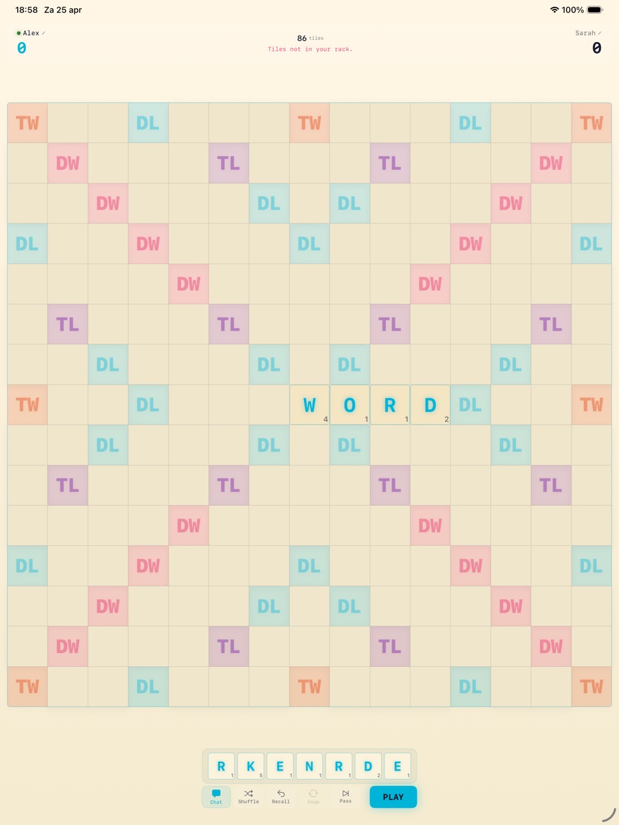 Hieralex Words gameplay on iPad
